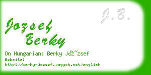 jozsef berky business card